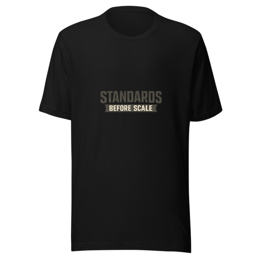 Standards Before Scale | Blue-Collar Work Ethic T-Shirt