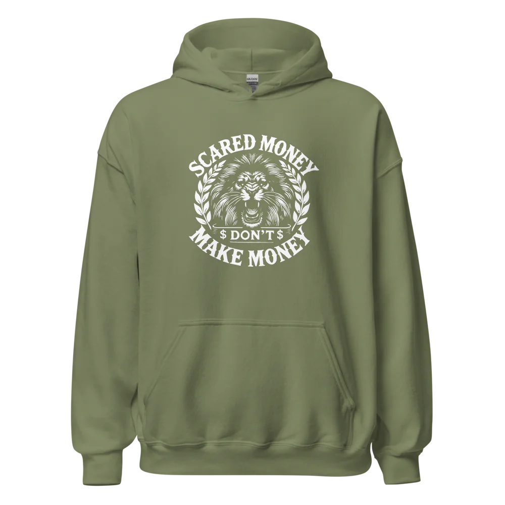 Scared Money Don’t Make Money Hoodie | Blue-Collar Entrepreneur Work Ethic Apparel